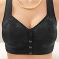 thumbnail image 2 of Lenpel Front Closure Bras for Women Wireless Lace Full Coverage Plus Size Pus up Bras Supportive Everyday Bralettes(Black,Large), 2 of 5