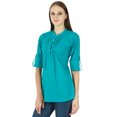 thumbnail image 2 of Robe Haut Boho Unie Tenue Décontractée Tunique Vêtements pour Femmes Coton Robe d'Été, 2 of 4