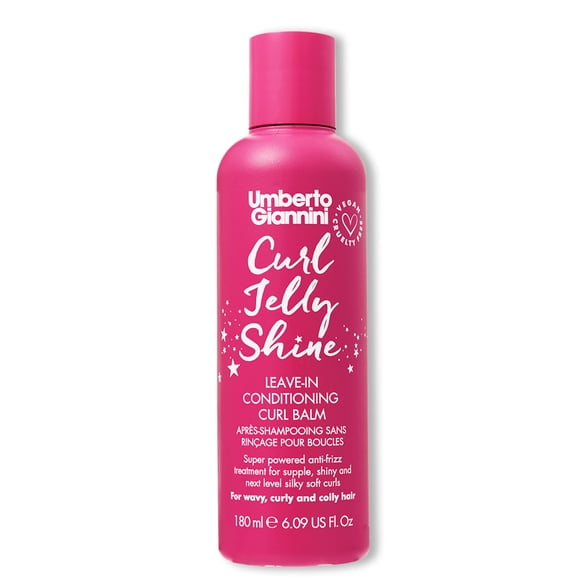Umberto Giannini Curl Jelly Shine Moisturising Leave-In Conditioner for Curls Waves and Coils - Vegan Curl Heat Protectant and Curl Primer