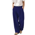thumbnail image 1 of JMYHOAM Linen Pants for Men Work Pants Dress Pants Double Pleated and Fashionable Trousers with Button Zipper and Multiple Pockets, 1 of 7