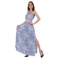 thumbnail image 3 of Bimba 2 Pcs Robe de Plage Sexy pour Femmes Imprimée Smockée Crop Top & Longue Jupe Ensemble, 3 of 7