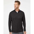 thumbnail image 1 of Lightweight Mélange Quarter-Zip Pullover, S, Black Melange, 1 of 2