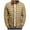 Khaki, variant on hoksml Men's Lightweight Down Jacket Solid Color Quilted Puffer Coat with Stand Collar and Zip Pockets