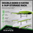 thumbnail image 2 of Elevate Outdoor Double-Sided Freestanding Storage Rack for 6 Kayaks or SUPs, 2 of 9