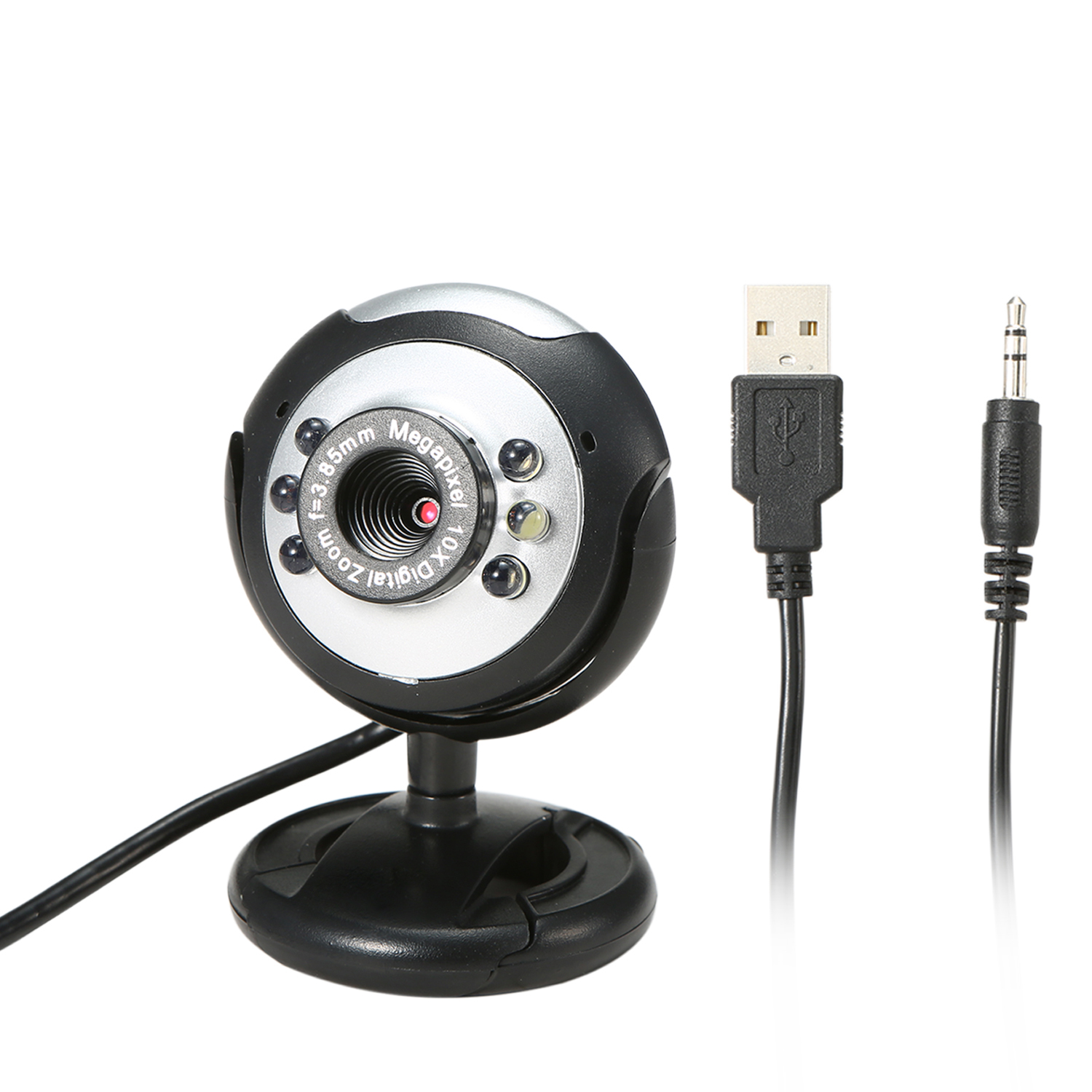 Mistaha 640P Webcam Live Streaming Webcam with Microphone 360 Degree Rotatable USB Web Camera for PC Laptop Desktop Webcam for Video Conference Meeting Gaming Desktop Office
