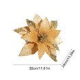 thumbnail image 3 of Gold Powder Sequin Velvet Christmas Flower 31cm Simulation Flower Christmas High End Gold Decorative Flower, 3 of 6