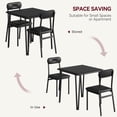 thumbnail image 3 of 2025 New Kitchen Table and Chairs for 2,Small Square Dining Room Table Set with 2 Upholstered Chairs,3 Piece Kitchen Table Set for Small Space, Apartment, Rustic Brown/Grey/Black,Coffee Table Set, 3 of 7