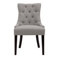 thumbnail image 1 of Chaise de Salle à Manger Capitonnée à Bouton Rembourré en Gris Chaud, 1 of 14