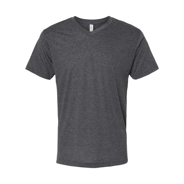 M&O 3543 T-Shirt à Col en V en Mélange de Luxe