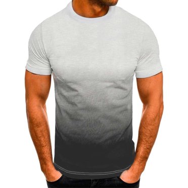BOBOGOJP Men's Graphic Tees Slim-Fit Short-Sleeve T-Shirt (Gray,XL)