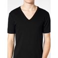 thumbnail image 4 of American Apparel T-Shirt Unisexe à Manches Courtes Col en V, TP, Gris Chiné, 4 of 5
