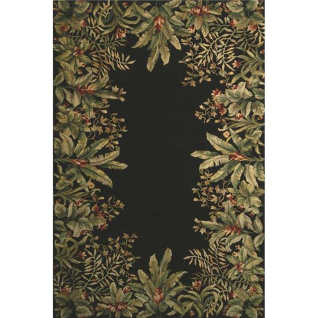 HomeRoots 353561 Tapis en Laine Noir 2 Pi x 3 Pi