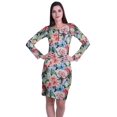 thumbnail image 1 of Moomaya Womens Full Sleeve Printed Midi Length Printed Bodycon Dress, 1 of 6
