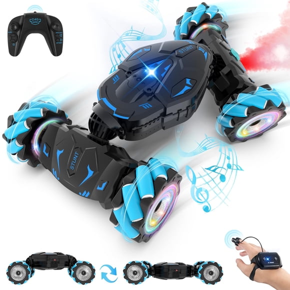 Pristar RC Cars Gesture Sensing Stunt Car, Best Gifts for Boys 6-12, 2.4Ghz Remote Control Car Toys for Boys Age 6 7 8 9 10 11 12, Double Sided Flip