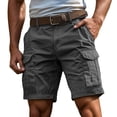 thumbnail image 2 of Cargo Shorts for Men Hiking Work Big & Tall Regular Fit Zipper Closure Bermuda Short Summer Clothes, 2 of 5