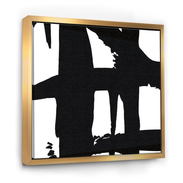 Sentiers Croisés Noir et Blanc II - Toile Encadrée Moderne et Contemporaine
