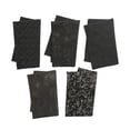 thumbnail image 1 of Quilting Fabric, 5pcs Cotton Craft Fabric Bundle Patchwork Pre-Cut Quilt Squares Black, 1 of 9