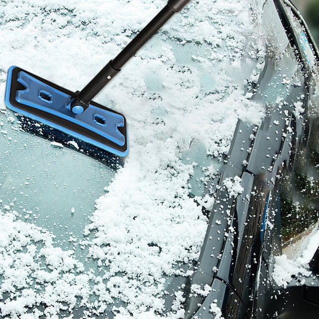 XYAIYT Retractable Car Snow Shovel with Aluminum Alloy Telescopic Pole and EVA Sponge Non-Scratch Paint Protection Double Head Design for Effective Snow and Stain Removal