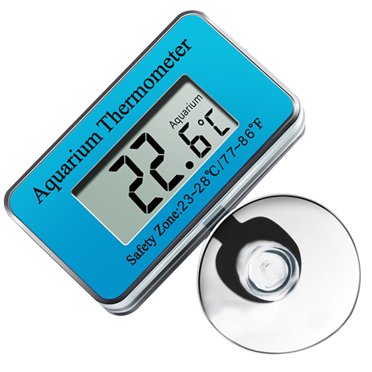 Aquarium Thermometer LCD Digital Suction Waterproof Thermometer for Fish Tank