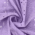 thumbnail image 5 of Meichang Robes d'Été pour Femmes 2024 Robes Midi à Oeillets Volants à Étages Col Ras du Cou Manches Courtes Robes avec Poches Couleur Unie Fluides Robes de Plage Violet TTG, 5 of 5