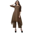 thumbnail image 2 of Moomaya Designer Kurta Kurti 3/4 Sleeves Printed WoMen's Indian Tunic Pant Set, 2 of 6