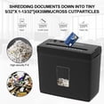 thumbnail image 3 of Woolsche Paper Shredder for Home,5 Sheet Desktop Cross Cut with 2.38-Gallon Basket Shredder,P-4 Security Level, 4-Mode Design, Shreds Paper/Credit Card - Durable, with J, 3 of 7