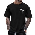 thumbnail image 1 of Pisexur T Shirts for Man , Hommes Mode Décontractée Imprimé Col Rond T-Shirt Pull Manches Courtes Blouse Noir, L Chemises de Golf Hommes & Chemises Hommes, 1 of 6