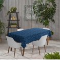 thumbnail image 2 of Vargottam Indoor/OutdoorTablecloth58x120 InchRectangleTablecloth Waterproof PatioTableCloths- Spring/SummerTableCovers for Backyard RectangularTable/BBQs/Picnic -Navy Blue, 2 of 5