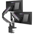 thumbnail image 1 of MSI MPG MT201DR V2 - Premium RGB Dual Monitor Stand Arms, 17-35" Support, VESA Compatible, Adjustable Heavy Duty Gas Spring Mount, 44 lbs per Screen Capacity - Gray, 1 of 7