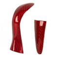 thumbnail image 4 of Shift Knob Cover Trim Red Carbon Fiber Glossy Smooth High Temperature Resistant Replacement For INFINITI Q50 2014‑2017, 4 of 14