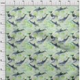 thumbnail image 4 of oneOone Polyester Lycra Light Green Fabric Whale Sewing Craft Projects Fabric Prints By Yard 56 Inch Wide, 4 of 5