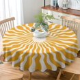 thumbnail image 2 of Nappe Soleil Soleil, Housse de Table Imprimée Coucher de Soleil Rétro Hippie Abstrait pour Maison Cuisine Salle à Manger Fête Patio Intérieur Extérieur, Ronde (60x60 Po), 2 of 6