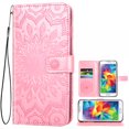 thumbnail image 1 of Étui de Téléphone pour Samsung Galaxy S5, Étui Portefeuille Folio à Rabat, Porte-Cartes en Cuir PU avec Fentes, Protection Intégrale Robuste, Support, Étui de Protection pour Téléphone pour Galaxy S5 Femmes, Or Rose, 1 of 5