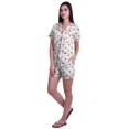 thumbnail image 2 of Moomaya Pyjama pour Femmes Imprimé, Ensemble Deux Pièces à Col Cranté avec Short, 2 of 6