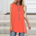 thumbnail image 2 of Timegard Débardeurs Longs pour Femmes Col Rond Sans Manches Couleur Unie Décontracté Ample Haut T-Shirts Basiques Blouse, 2 of 6