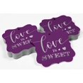 thumbnail image 4 of Inkdotpot Pack Of 100 Real Silver Foil Bracket Shape Paper Tags Love Is Sweet Wedding Favor Hang Tags, 4 of 6