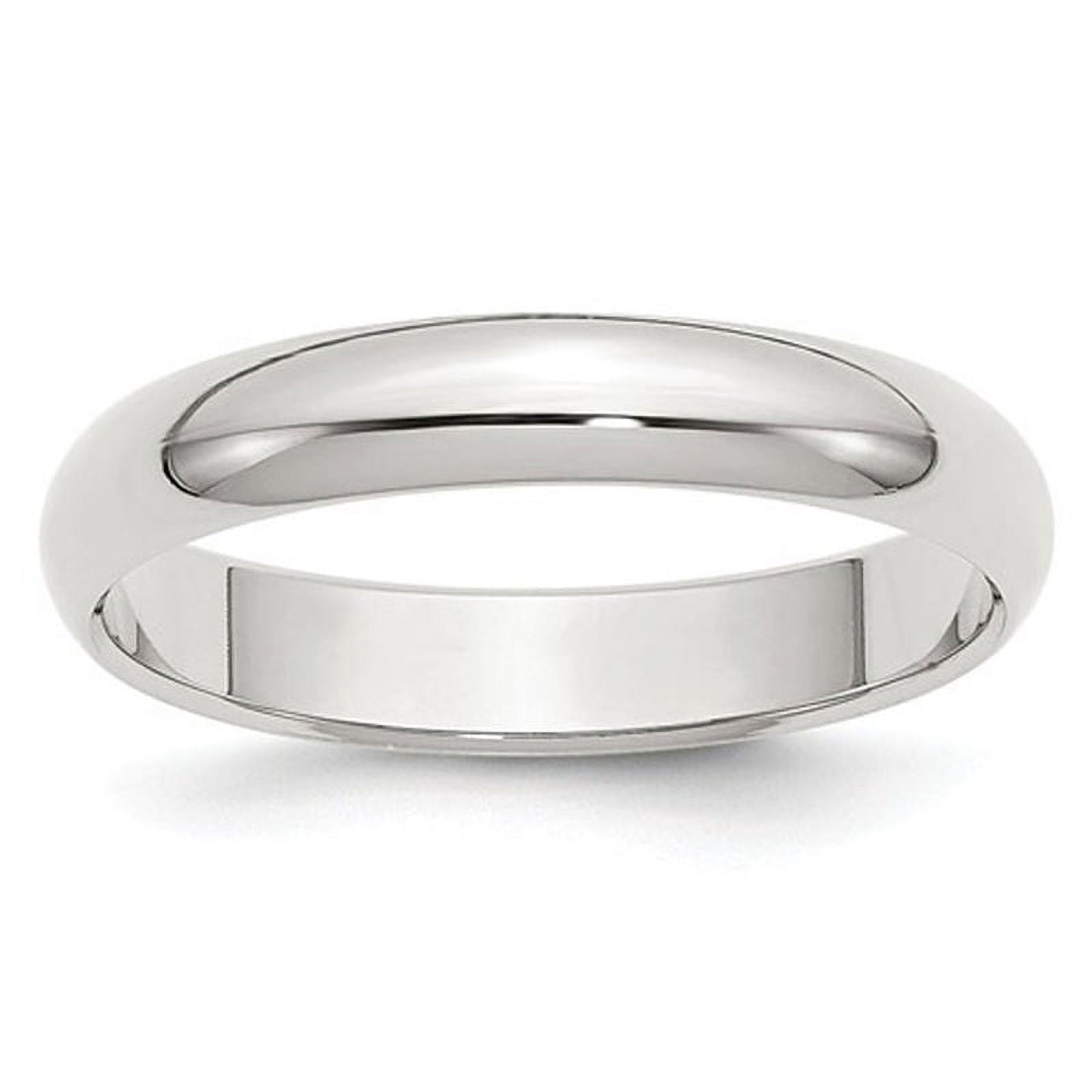 Mens 4mm Wedding Band Ring in Sterling Silver