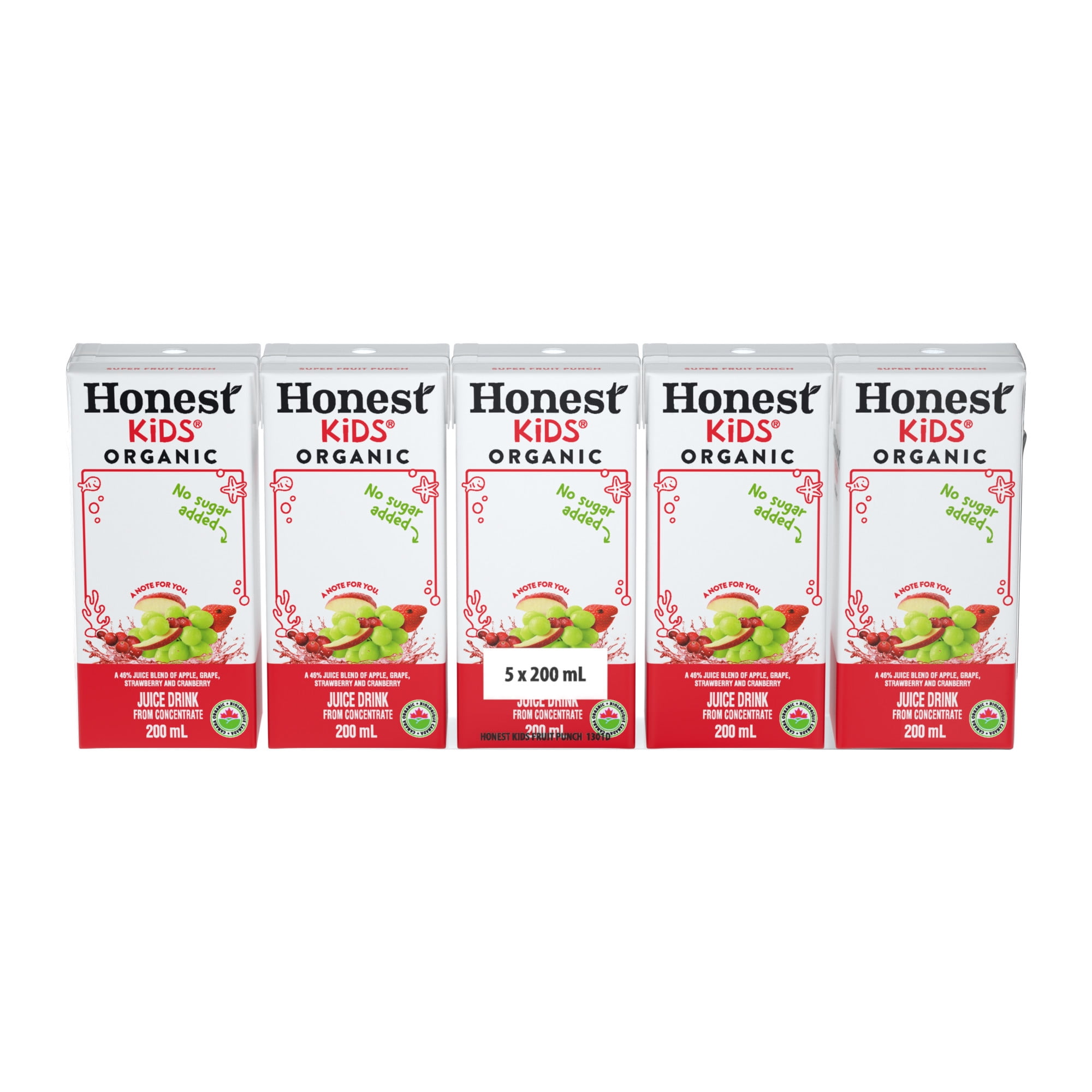 Honest Kids Boîtes de Jus Punch aux Fruits 5x200ml