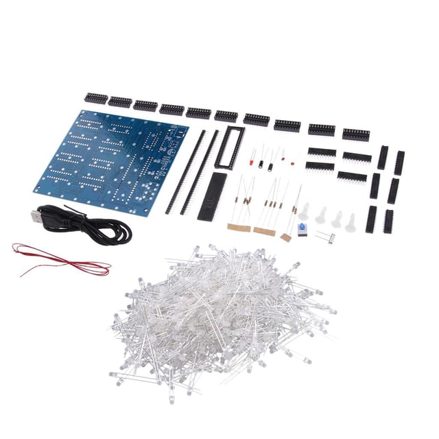 Milaget DIY 3D8 LED Mini Cube 8x8x8 CUBE 8 s Electronic Basis 4.5-5.5V 40P Ms.