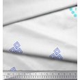 thumbnail image 2 of Soimoi White Rayon Fabric Aztec Geometric Print Fabric by the Yard 42 Inch Wide, 2 of 3