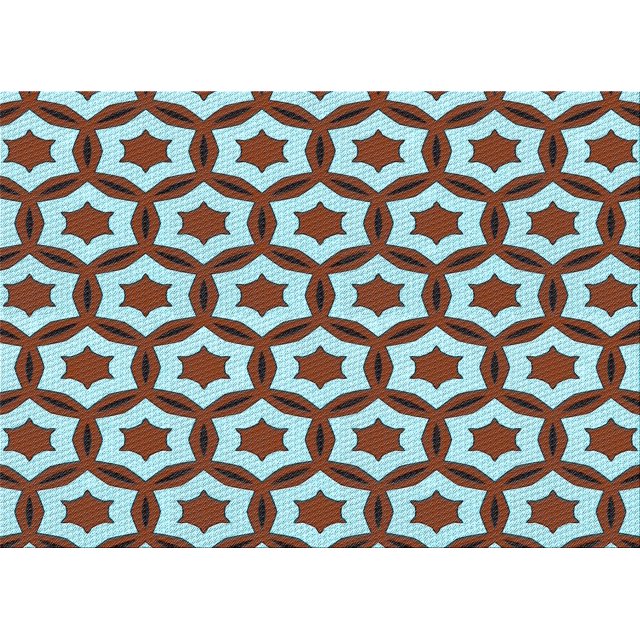 Ahgly Company Machine Washable Indoor Rectangle Transitional Blue Lagoon Blue Area Rugs, 5' x 7'
