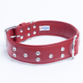 thumbnail image 3 of ATHENS Leather Dog Collar Multi- Row Rhinestones, 3 of 4