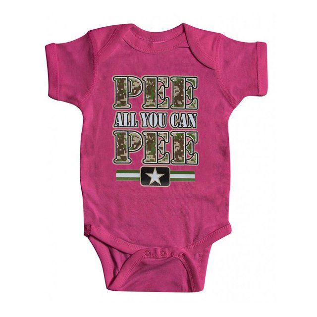 Tout-petits "Pee All You Can Pee" Body Rose Chaud - 18 Mois