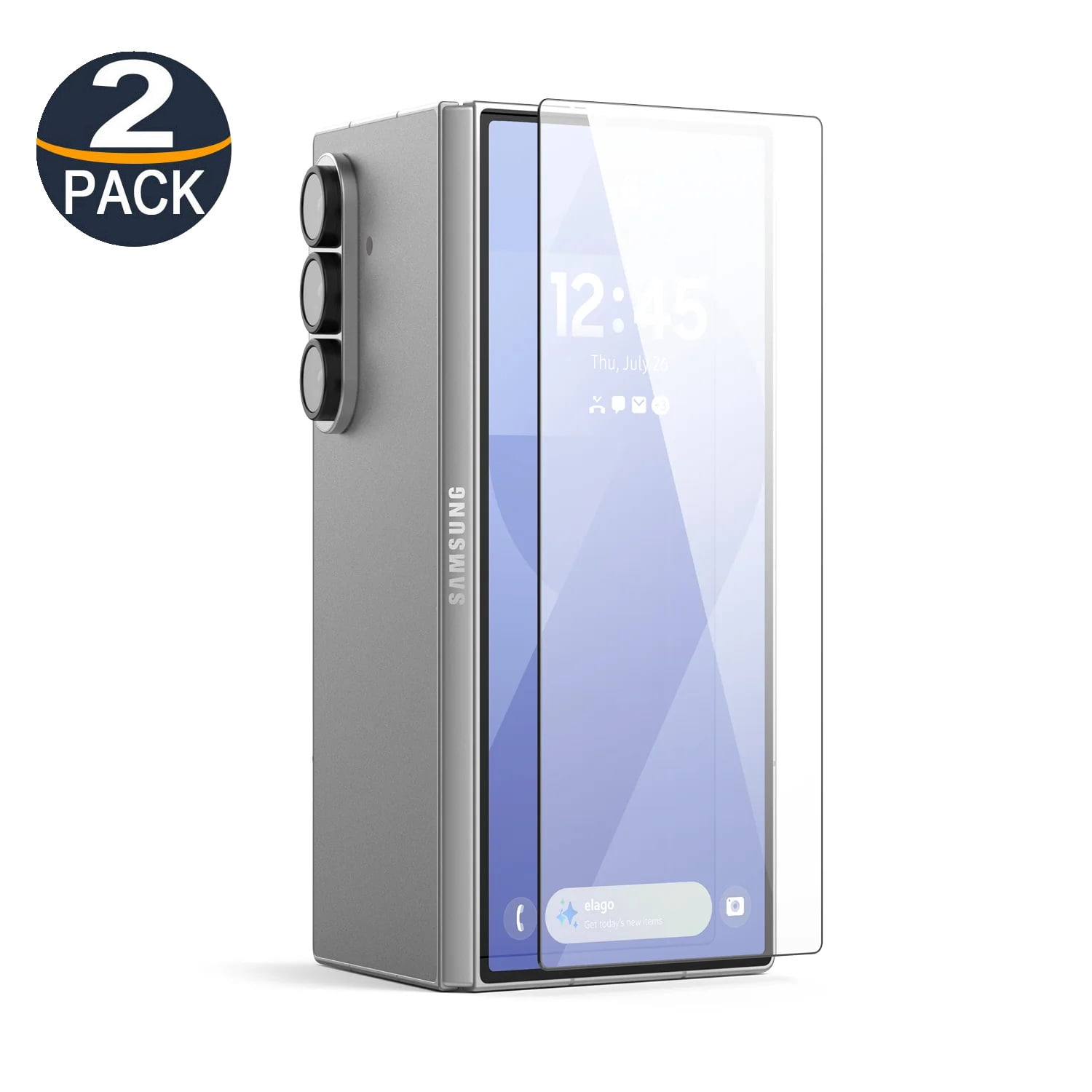PST [2 Packs] Samsung Galaxy Z Fold 7 Screen Protector, Premium Tempered Glass Screen Protector with Case Friendly & Bubble Free