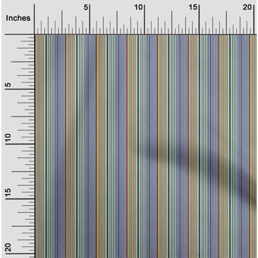 oneOone Organic Cotton Poplin Twill Fabric Multicolor Stripe Printed Craft Fabric BTY 42 Inch Wide