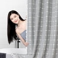 thumbnail image 1 of Boovnll Rideau de Douche Bohème Style Ferme, Ensemble de Rideau de Douche en Lin à Rayures Robustes avec Pompon, Hydrofuge, Rideau de Douche en Tissu Bohème Vintage Campagnard, 1 of 7
