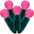 thumbnail image 1 of Pink One-Piece G12 Raspberry Christmas Lights 140 Count 48 Feet, 2 Sets 70 LED 24 ft High Waterproof UL Certified String Light (Pink), 1 of 8