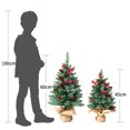 thumbnail image 3 of Arbres de Noël Mini de 24 Pouces à Piles Artificiels Prééclairés pour Table, 3 of 6