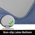 thumbnail image 4 of ORUYROP Memory Foam Bath Mat Large Size, 31.5 x 19.8 Inches,Soft and Comfortable, Super Water Absorption, Non-Slip, Thick, Machine Wash, Easier to Dry for Bathroom Floor Rug, Denim Blue, 4 of 7