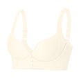 thumbnail image 1 of cfhntfmh Bras for Women Wireless Cute Seamless Front Closure Buttons Bras Convenient Adjustable Strap Plus Size Bras, 1 of 7